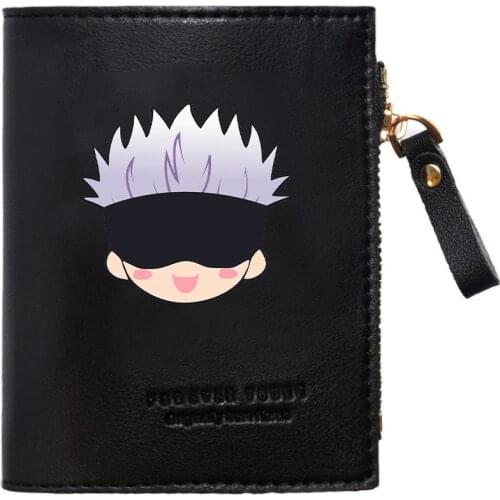 Anime Jujutsu Kaisen Itadori Yuji Fushiguro Megumi PU Wallet Purse Money Bag Kid Gift