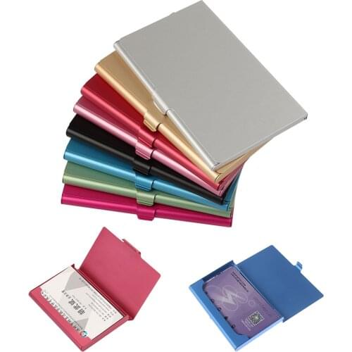 Creative Business Card Case Stainless Steel Aluminum Metal Box Credit Id Wallet Card Holder Bus Card Cover