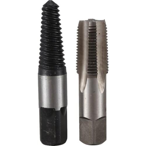 Best 2Pcs 1/2 Inch Screw Extractor Water Pipe Broken Pipe Extractor Water Pipe Thread Repair Tap Set