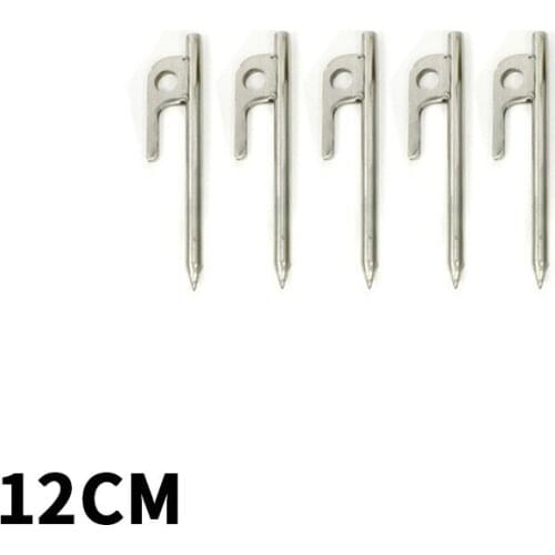 Outdoor 304 stainless steel nail 12CM cement reinforced camping tent accessories peg metal stake light