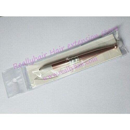 2019 New Nano Ring Aluminium Handle Multifunction Pulling Needle for Micro Rings&Nano Rings Links Loop Hair Extension Tools Pink