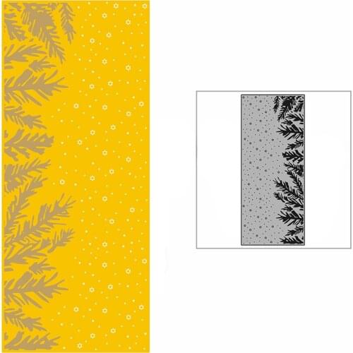 New Slim Snowflake Leaves Background Plate 2021 Metal Cutting Dies for DIY Scrapbooking and Card Making Embossing Craft No Stamp
