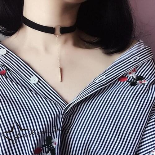 Fashion Women Bar Geometric Pendant Short Clavicle Necklace Night Party Wear Sexy Choker Jewelry Decor Accessory Accessory