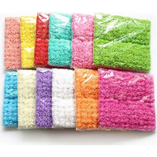 Foam Rose 2cm Lace Foam Rose Head DIY Rose Garland Wedding Party Gift Decor Valentine Day Home Decor Flower LX1423