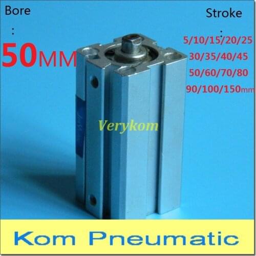 Pneumatic SDA Compact Air Cylinder Airtac Type Bore 50MM Port 1/4" SDA50*5X10*15X20*25x30*40X50*60X75/80/90/100S Mini Single Rod