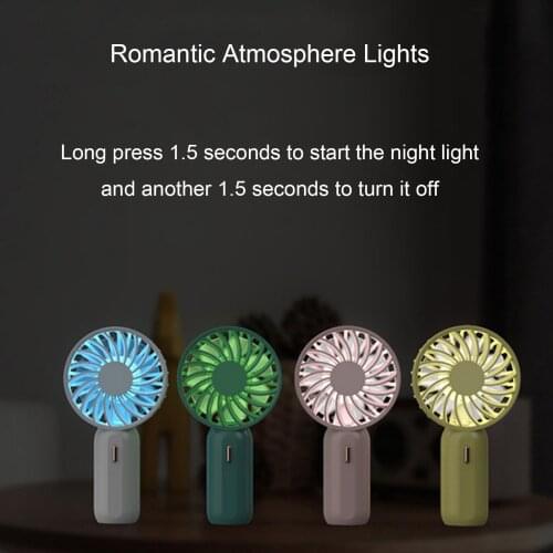 Mini Handheld Fan Portable Usb Rechargeable Battery Cooling Desktop with Base Mobile phone bracket 3 Modes for Travel Outdoor
