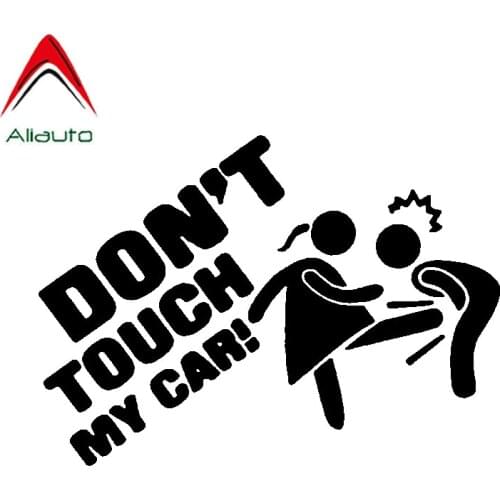 Aliauto Safety Warning Car Sticker Don't Touch My Car! Vinyl Decoration Personality Waterproof Reflective Decals PVC,16cm*11cm