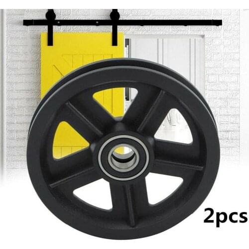 120*15mm Zinc Alloy Rollers Sliding Barn Door Hardware Rollers Door Pulley Wheels Hanging Rail Roller Furniture Hardware Parts