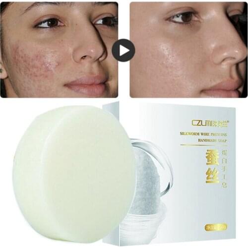Silk Protein Soap Whitening Hand-Made Soap Moisturizing Control Oil Lighten Melanin Brighten Skin Tone