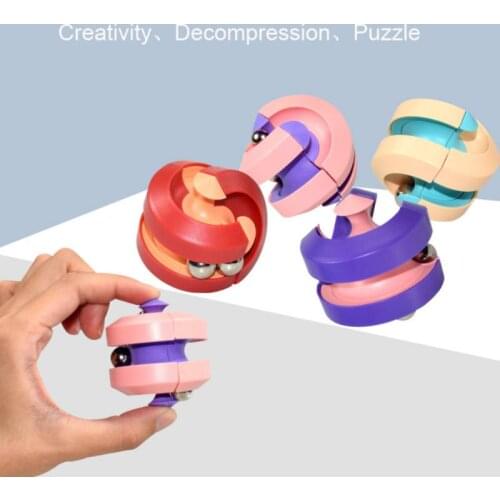 Fidget Spinner Fingertip Rotating Marble Track Spinning Top Canned Bean Creative Decompression Kidss Puzzles Stress Relief Toys