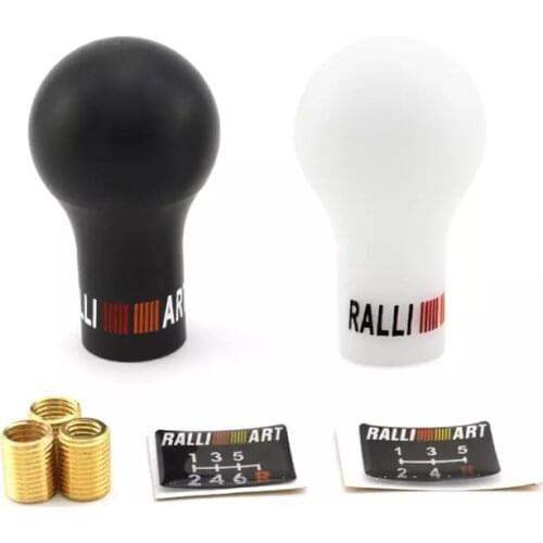 Universal 5/6 Speed Auto Gear Shift Knob Black White Car Manual Transmission For Mitsubishi Ralliart