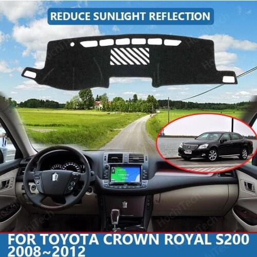 Car Inner Dashboard Cover Capet Cape for Toyota Crown Royal S200 2008~2012 Dashmat Sunshade Pad Cover Dash Mat