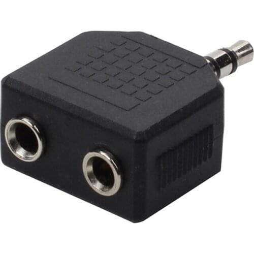 3.5mm 1 Male To Dual 3.5mm Female Splitter Audio Adapter For MP3 CD PC