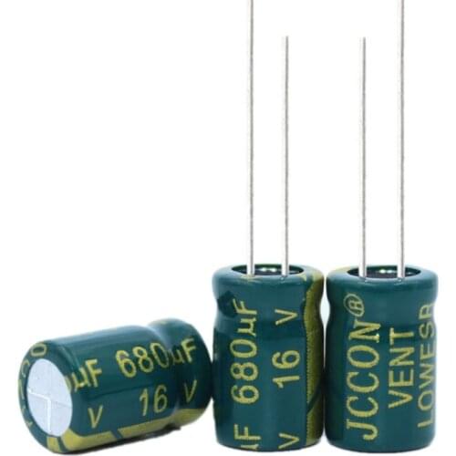 50PCS Higt quality 16V680UF 8*12mm 680UF 16V 8*12 Electrolytic capacitor