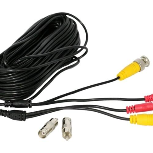 59ft 18m 32ft 10m BNC+DC CCTV Cable for Analog AHD CVI CCTV Surveillance Camera DVR Kit Video Power 2in1 cable Camera