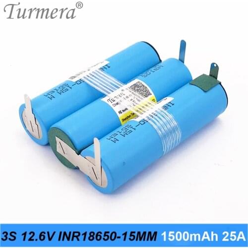 3s 12.6v 10.8v 18650 battery pack inr18650-15mm 1500mah 25a welding battery for makita screwdriver tool battery customized