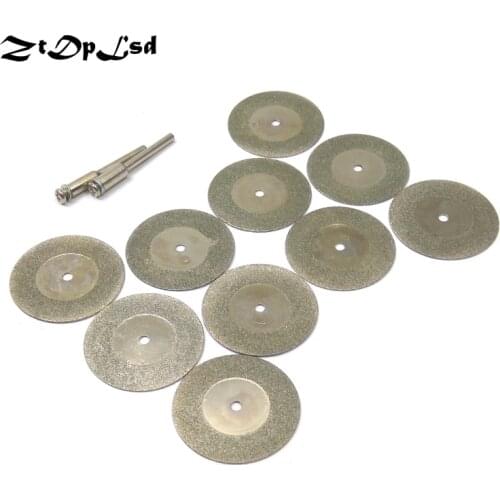 ZtDpLsd 10pcs 35mm Dremel Accessories Diamond Grinding Wheel Saw Mini Circular Saw Cutting Disc Dremel Rotary Tool Diamond Disc