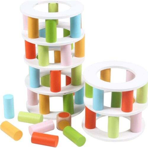 Wooden Stacking Board Math Game Tumble Tower Building Block Fun Funny Novelty Interesting Toys For Children Birthday Gift