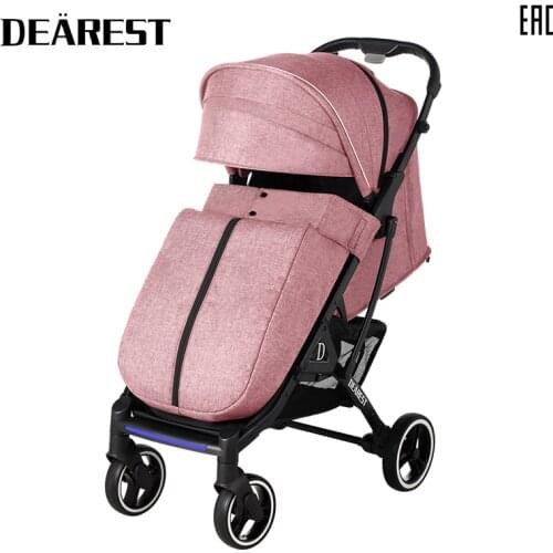 Deareat 819 New 2021 Baby Stroller Lying Down Or Damping Folding Childrens Four Seasons Russia Free Checked