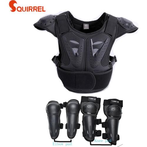 Child Body Protector Vest suit Armor Kids Motocross Armor Jacket Roller skating body Protection Gear Knee elbow guard Waistcoat