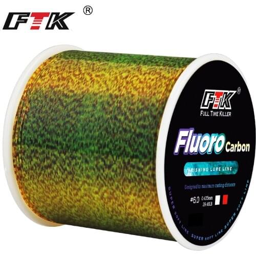 FTK 300m Fishing Line Invisible Carbon Fiber Speckle Fluorocarbon Fishing Line 4.13LB-34.32LB/0.14mm-0.5mm Ocean Boat Fishing