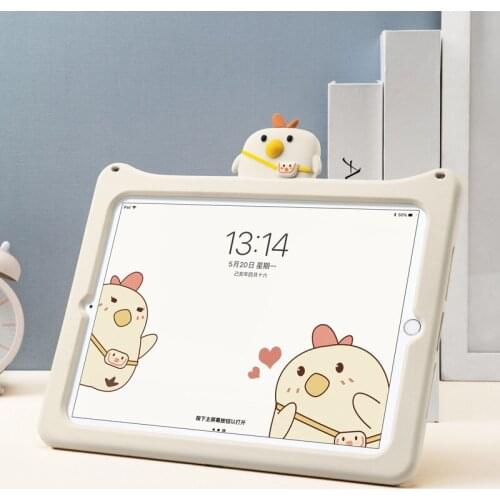 Cute Little Chicken Protective Cover for Air 3 10.5Inch Multi-gear Cute Bracket Cover for Apple Ipad Pro 10.5 Stand Cases