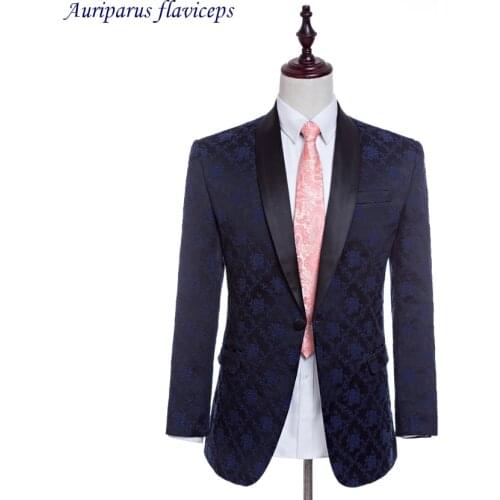 2020 New Jacquard Jacket New Arrival Velvet Blazer As Groom Tuxedos Custom Made Blazer Business Suit 1 Piece As Man Clothes