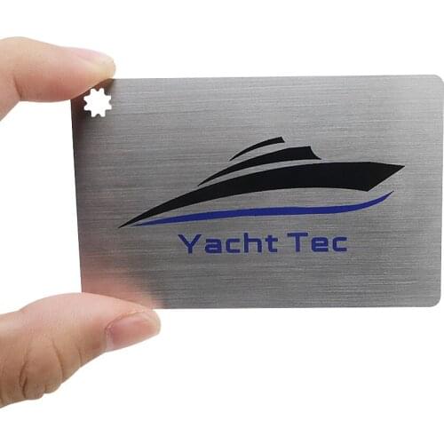Customized stainless steel name card brushed metal business card