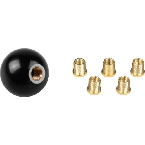 Black 8 Ball M12X1.25 Shift Knob Shifter Lever Selector With M10x1.5 Nuts