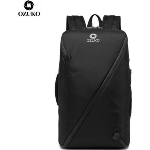 OZUKO Men Backpack Anti Theft Male 15.6 inch Laptop Backpacks Fashion Large Travel Teenage Backpack Bag Waterproof School Bags