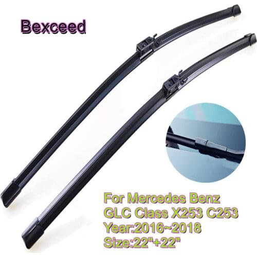 Special Wiper Blade for Mercedes Benz GLC-CLASS X253 Bexceed of Car Windshield 22"+22" 2016 2017 2018