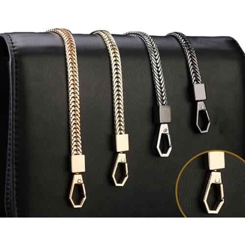 Bag Chain DIY Gold/Silver/Gun Black Metal Bag Strap Replacement Womens Shoulder Bag Straps Messenger Belt Accessories 100/120cm