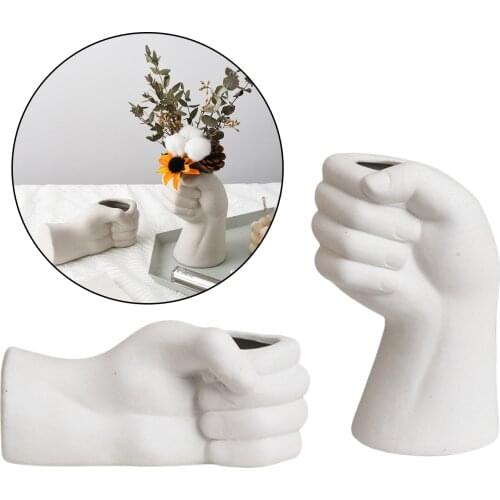 Nordic Style Vase, Hand Shaped Vase, Flower Pot Ornaments, Home Flower Arrangement Decoration