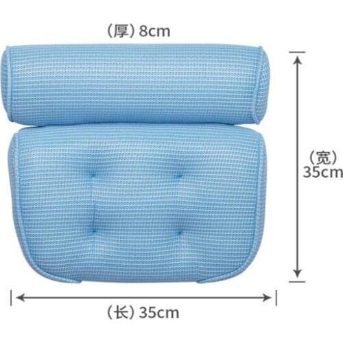 35*35cm 3D sponge waterproof bathtub bath pillow PVC non-slip cushion bath pillow Bathtub head pillow