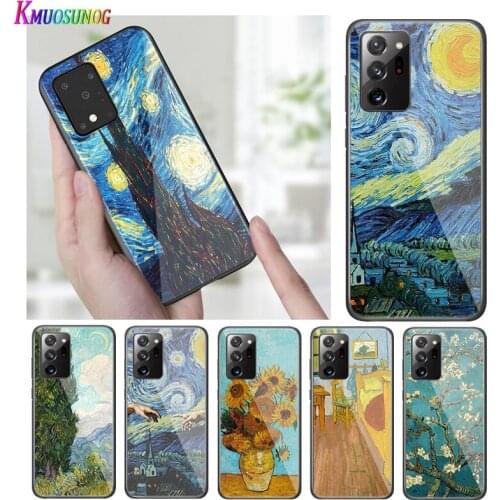 Bright Black Cover Van Gogh Oil Art for Samsung S20 Ultra Plus A91 A81 A71 A51 A41 A31 A21 A21S A11 5G Phone Case