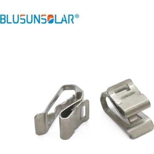 100 pcs / lot SUS 304 material big size 2 x 4mm PV cable clips , solar cable fastener wire clamp
