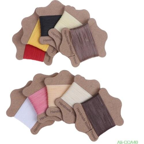 20m/Roll Handmade Flat Waxed Sew Wax line Thread Cord Hand Stitching For DIY Leather Sewing Thread Sewing Craft Tool Dia 0.45mm