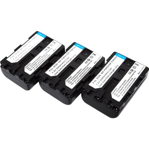 3Pcs/LOT NP-FM50 NP FM50 FM55H Batteries Pack For Sony NP-FM51 NP-FM30 NP-FM55H DCR-PC101 free shipping
