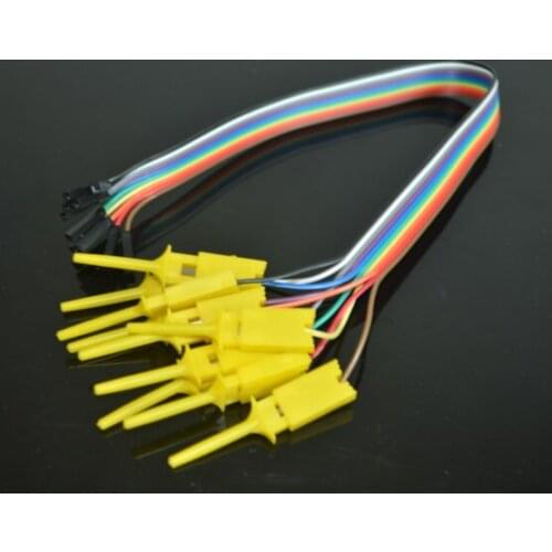 5 Set/Lot 10pcs in 1 Analyzer Test Clips High Efficiency Logic Analyzer Cable Gripper Probe Test Hook Kit Set Dupont Cable