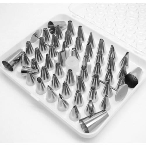 52pcs Icing Piping Nozzles Stainless Steel Cookie Tools Decorating Nozzle Pastry Tips Set for Kitchen Cake Bake Bakeware