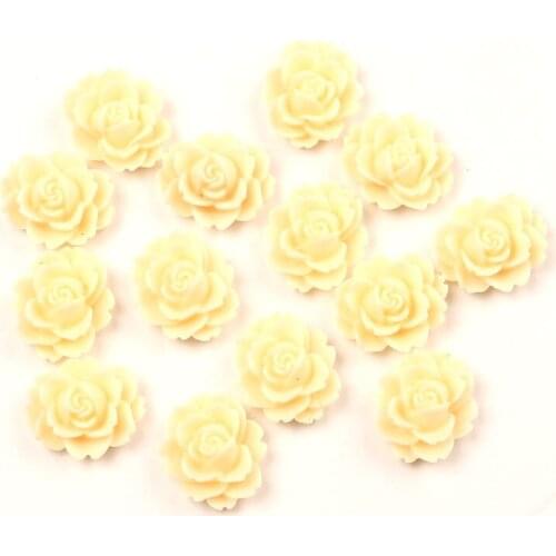 50Pcs Rice Resin Flower Decoration Crafts Beads Flatback Cabochon Scrapbook DIY Embellishments Accessories Buttons