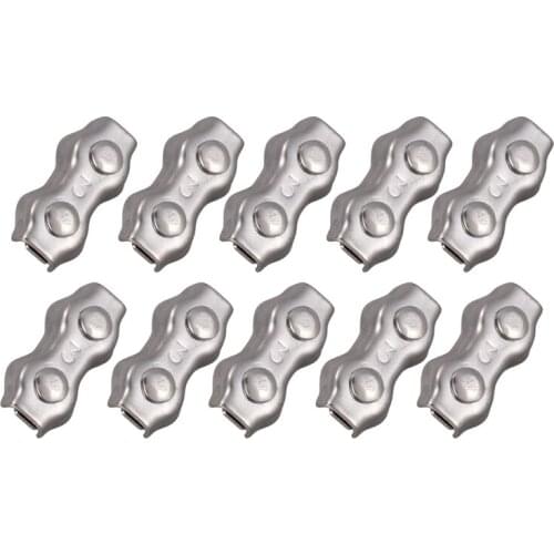 10 Pcs m Duplex Clips Stainless Steel Wire Cable Rope Grips Clamps Caliper