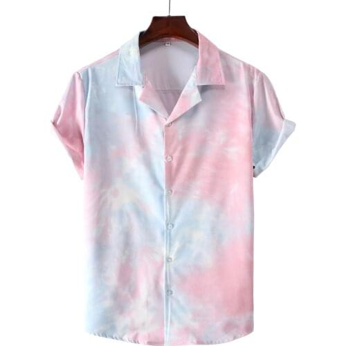 FARDRESS 2021 Summer New Digital Printed Suit Collar Short Sleeve Shirt