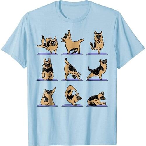 German Shepherd Yoga T- Shirt by Huebucket