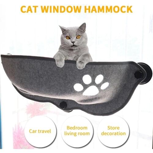 SHUANGMAO Hot Sale Pet Cat Hammock Beds Sunny Window Lounger Suction Hammocks Cats House shelf Comfortable Warm Ferret Pet Bed