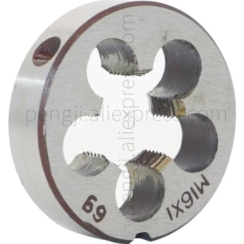 HSS 16mm X 1 Metric Right Hand Round Die, Machine Thread Die M16 X 1mm Pitch for Mold Machining, Alloy Steel Material
