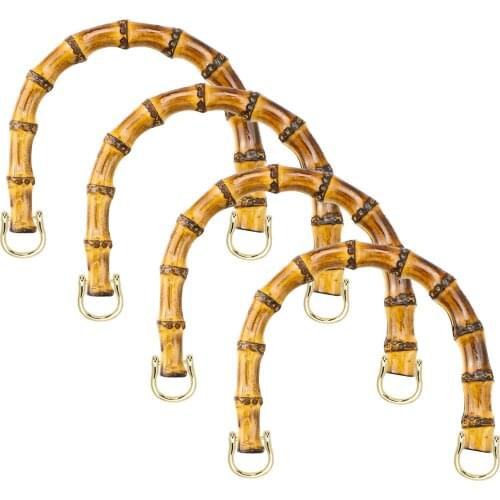 Purses and Bags Handle Round Buckle Totes Bags Clutch U Shape Handbag Bamboo Handle Bag Supply for DIY Bag Making