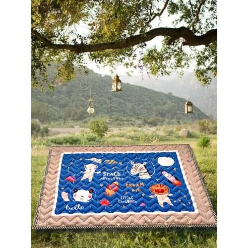 Baby Crawling Mat Cartoon Foldable Living Room Camping Picnic Mat Nordic Style Childrens Anti-Fall Mat