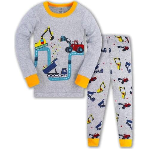 Hot Sell High quality Autumn new Baby boy tracksuit set Print boys pyjamas sets cotton T-shirt+pants 2pcs sets long sleeve