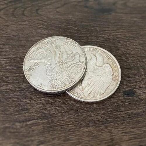 Magnetic Gravity Flipper Coin Magic Tricks Walking Liberty Half Dollar Magician Coin Close Up Illusions Gimmick Fun Toy